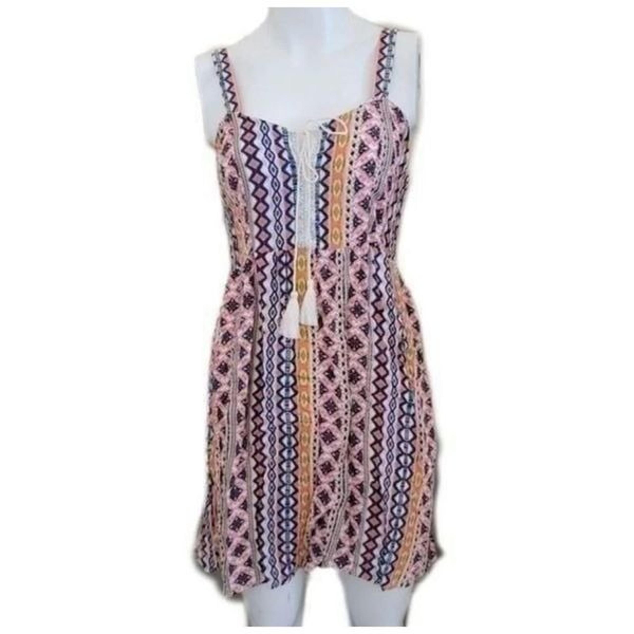 Nobo Mini summer Dress colorful tribal geometric Aztec small boho sleeveless