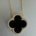 Rachel Zoe Sterling Silver 925 Gold Plated Reversible Necklace Pearl & Onyx*