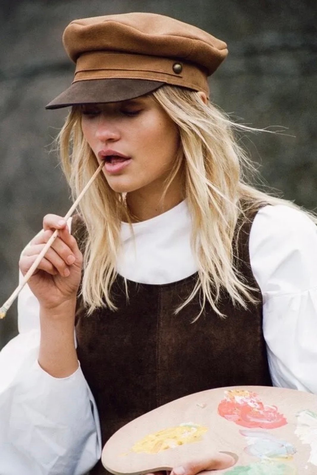 Free People Lack of Color Lola Duede Cap NWT Size Small Brown