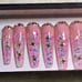 Pink Star Press On Nails