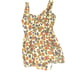 Vintage 50’s Abstract Floral Print Swimsuit Bathing Suit Pinup Rose Marie Reid