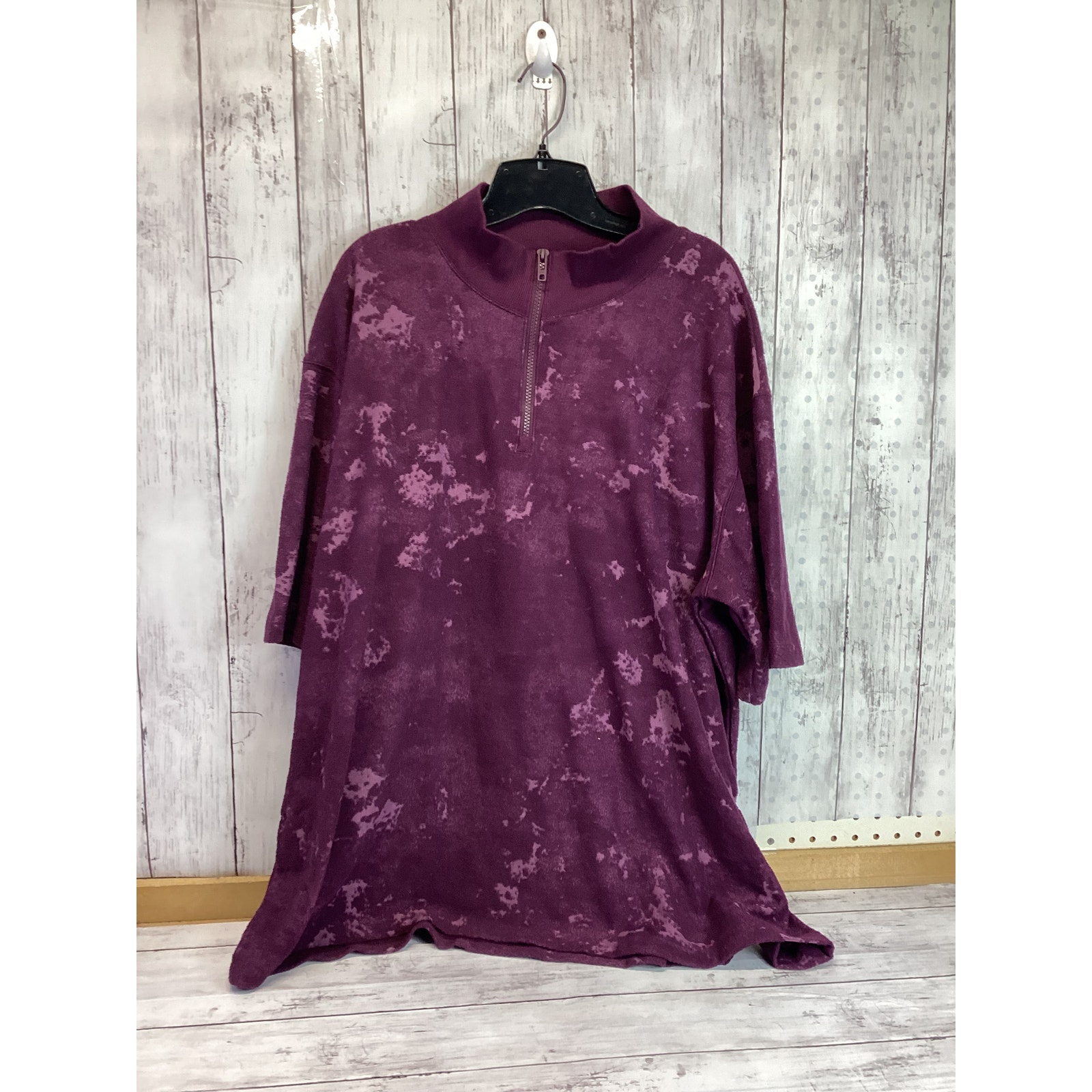 Under Armour Men's 100% Polyester 1/4 Zip Purple Sweatshirt Size XXL