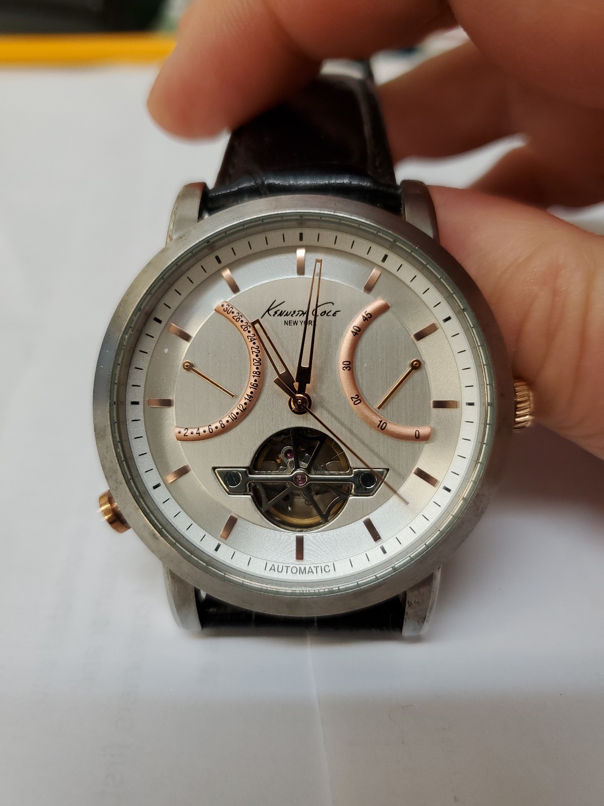 Kenneth Cole KC 8014 Automatic Watch Power reserve indicator