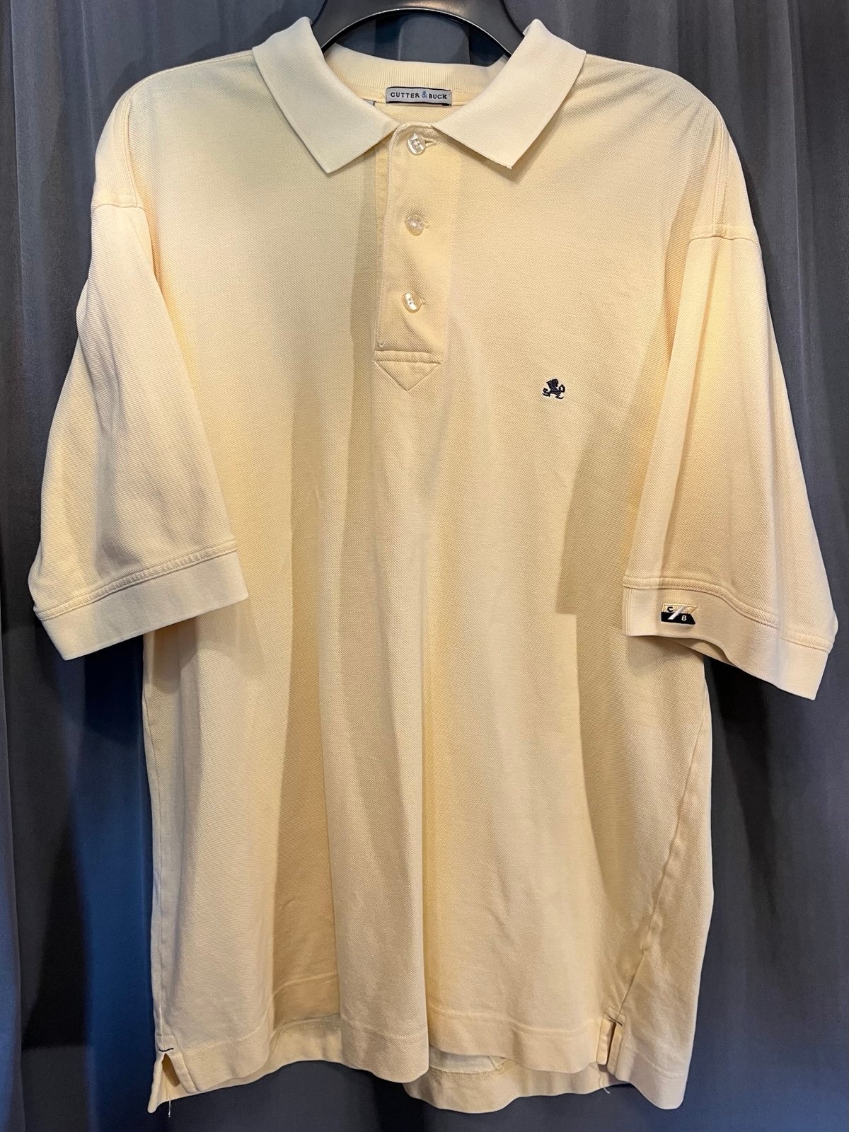 Notre Dame Fighting Irish Cutter & Buck Yellow Polo Shirt Size Large