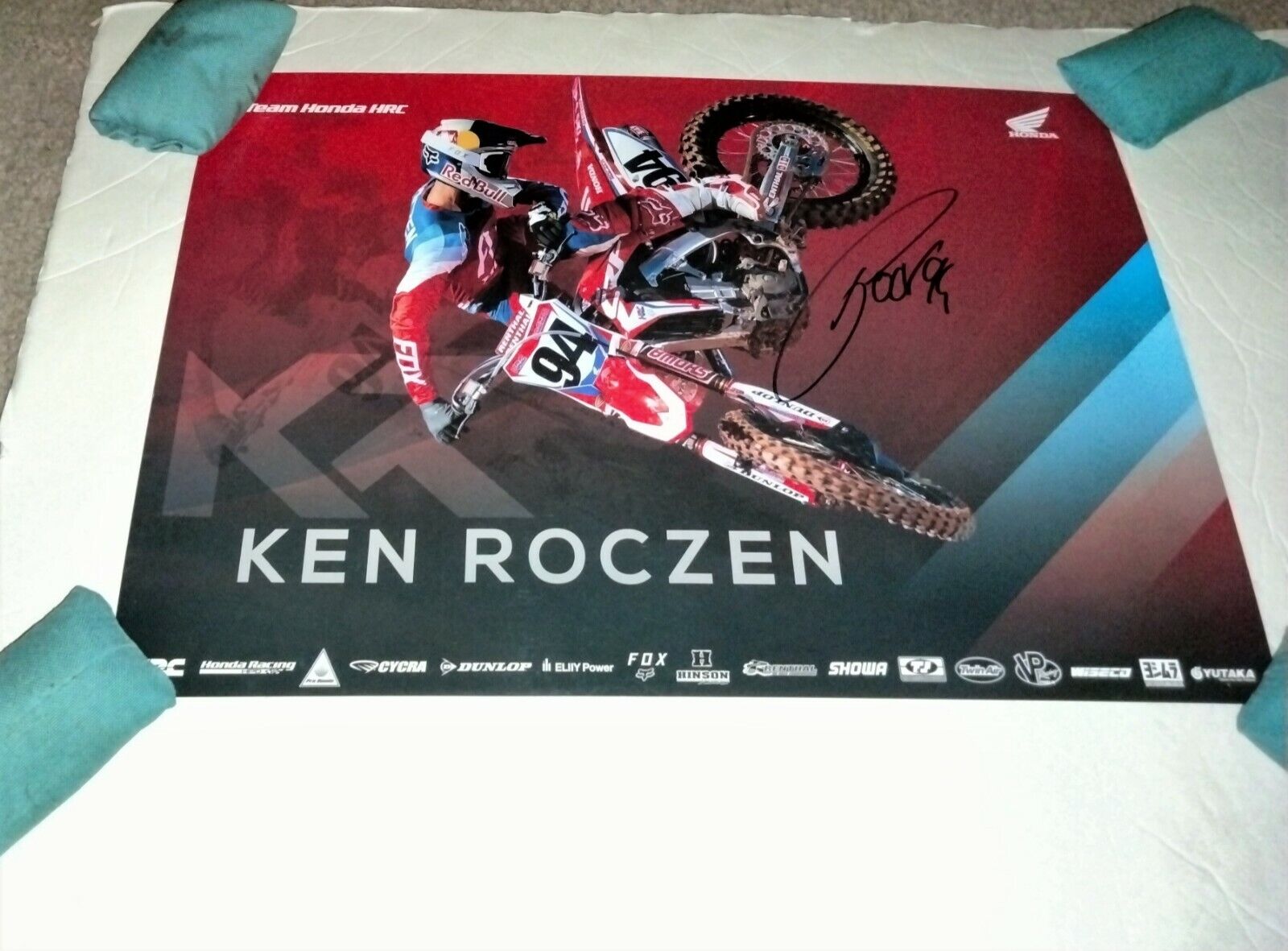 2020 Ken Roczen Team Honda Supercross Motocross poster