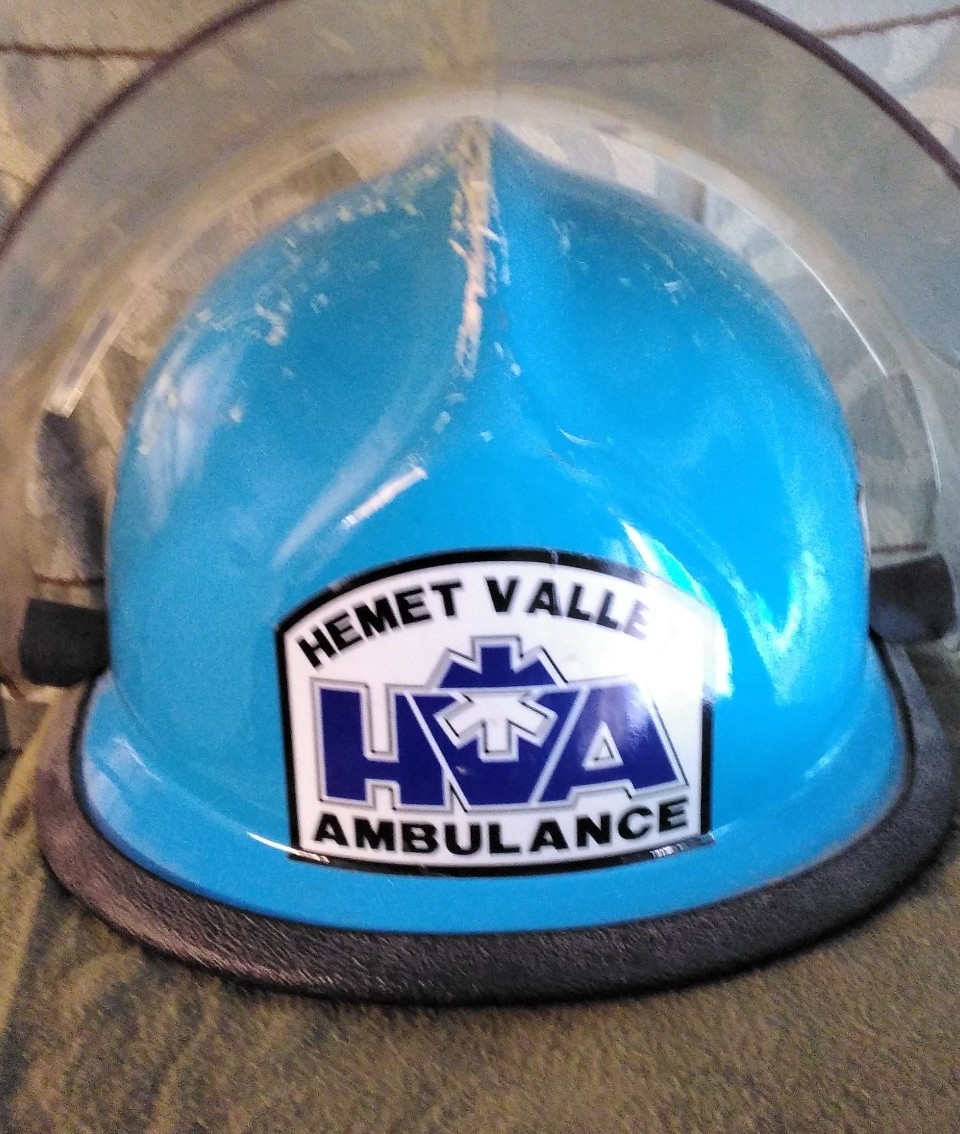 Rare Vintage Hemet Valley Ambulance Helmet