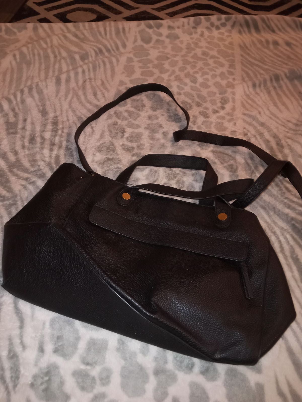Black Satchel with Straps