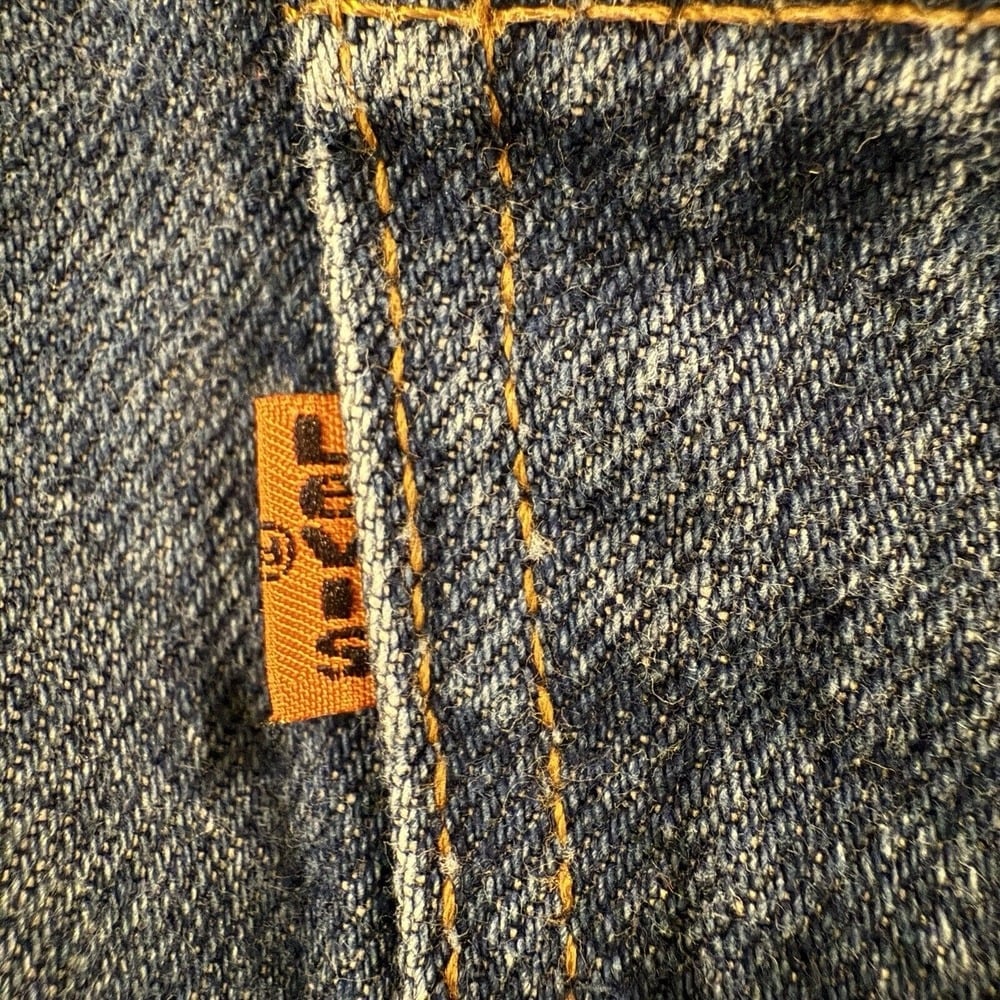 Levis Orange Tab Mens Blue Jeans Black Print Tag 40x30 Fits 36x29 Vintage Denim