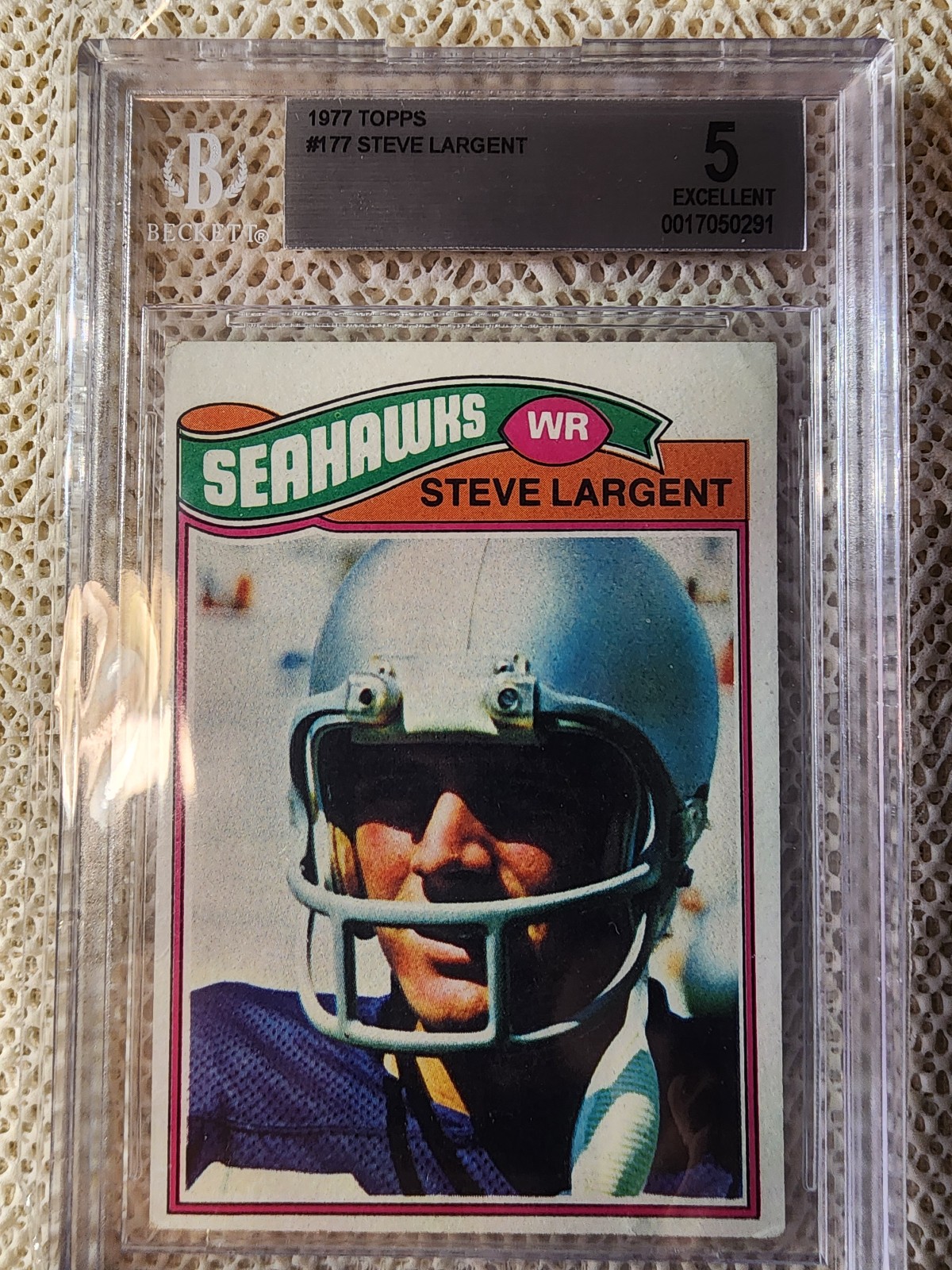 1977 Topps #177 Steve Largent Rc Seahawks Hof Beckett 5