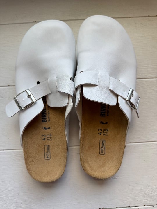 Birkenstock Boston Clogs White 42 Soft Footbed