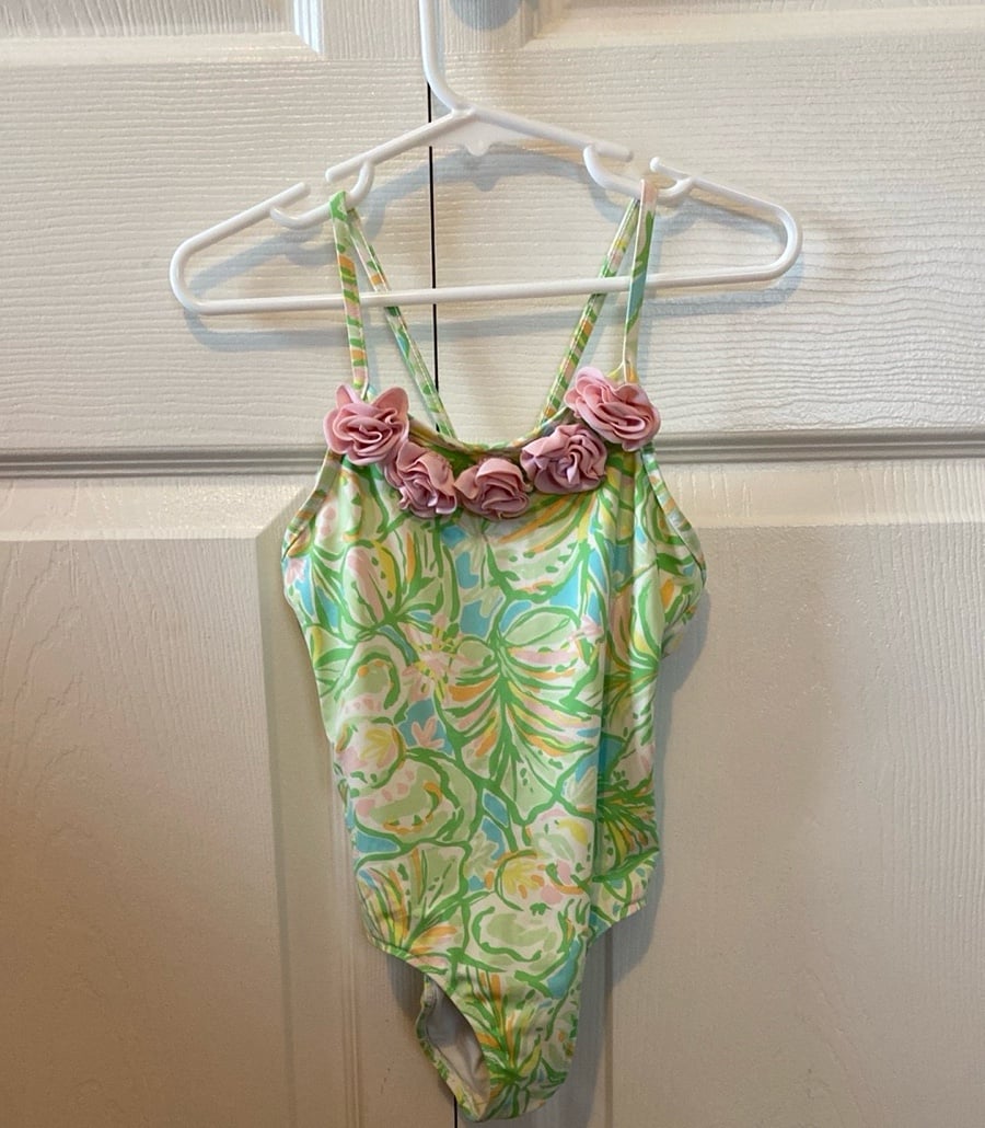 Lilly Pulitzer elephant ears girls swimsuit size 5