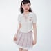 Sanrio My Melody Bows Pattern Layered Pink Pleated Skirt Size M