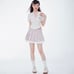 Sanrio My Melody Bows Pattern Layered Pink Pleated Skirt Size M