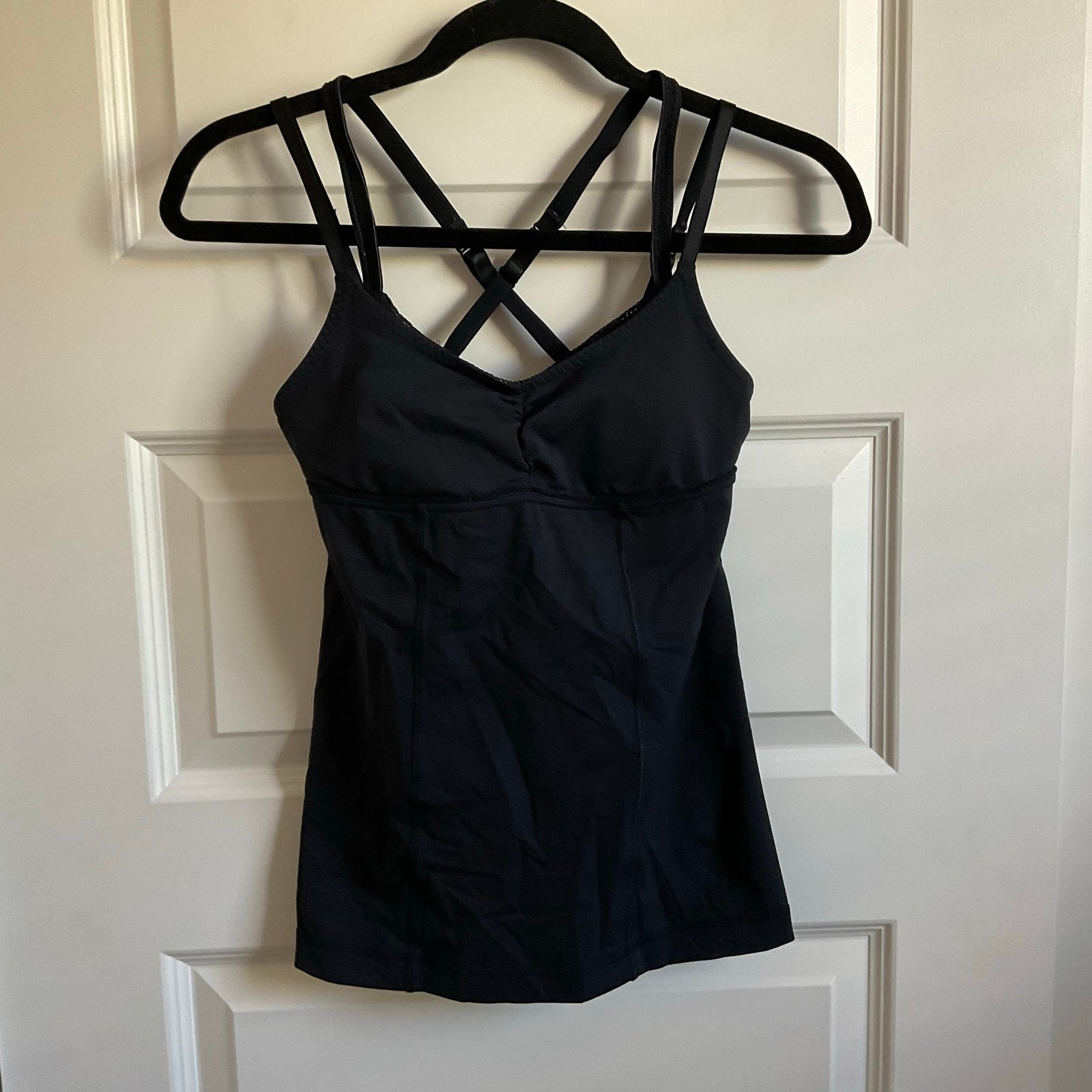 Lululemon Warrior 1 Black 2 in 1 Double Strap Tank Top - Size 4