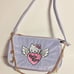 Hello Kitty Skinnydip London Angel Wings Heart Purple Velvet Shoulder Bag Charms