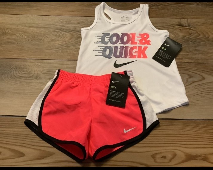 Nike girls DRIFIT tank top & shorts outfit size 4/4T(NWT)PRICE IS FIRM
