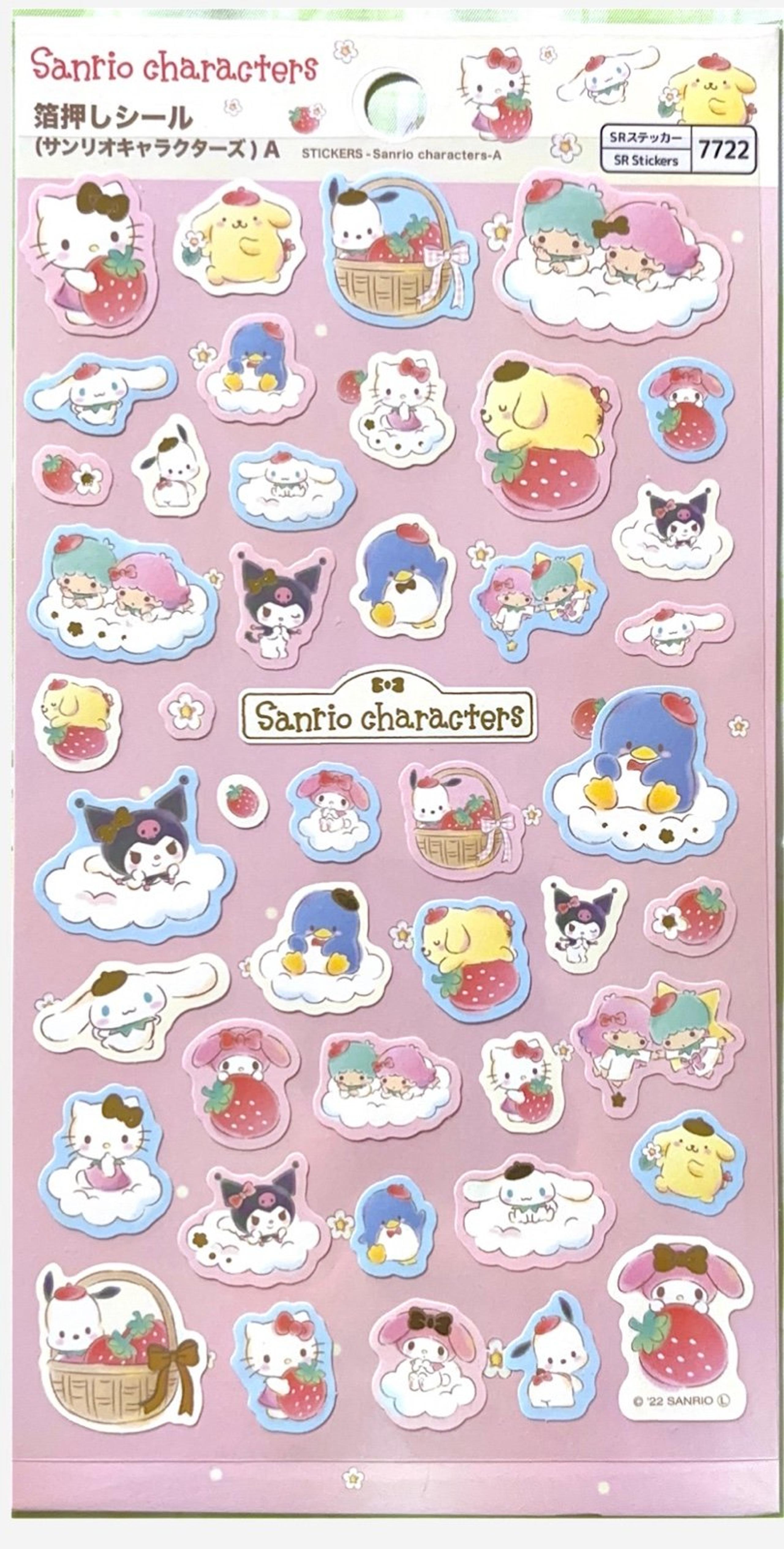 Sanrio Characters Stickers Gold Foil Accent