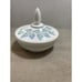 FENTON Handpainted Blue Green MORNING MIST Glory COVERED DISH Signed J. Grove