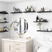 Floating Shelves, Wood Shelves, Long Wall Shelf, Set of 8, Rustic Wall Shelfs