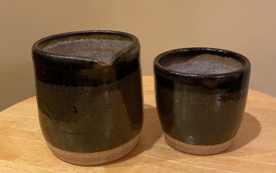 TreeBed Design pitcher and cup.