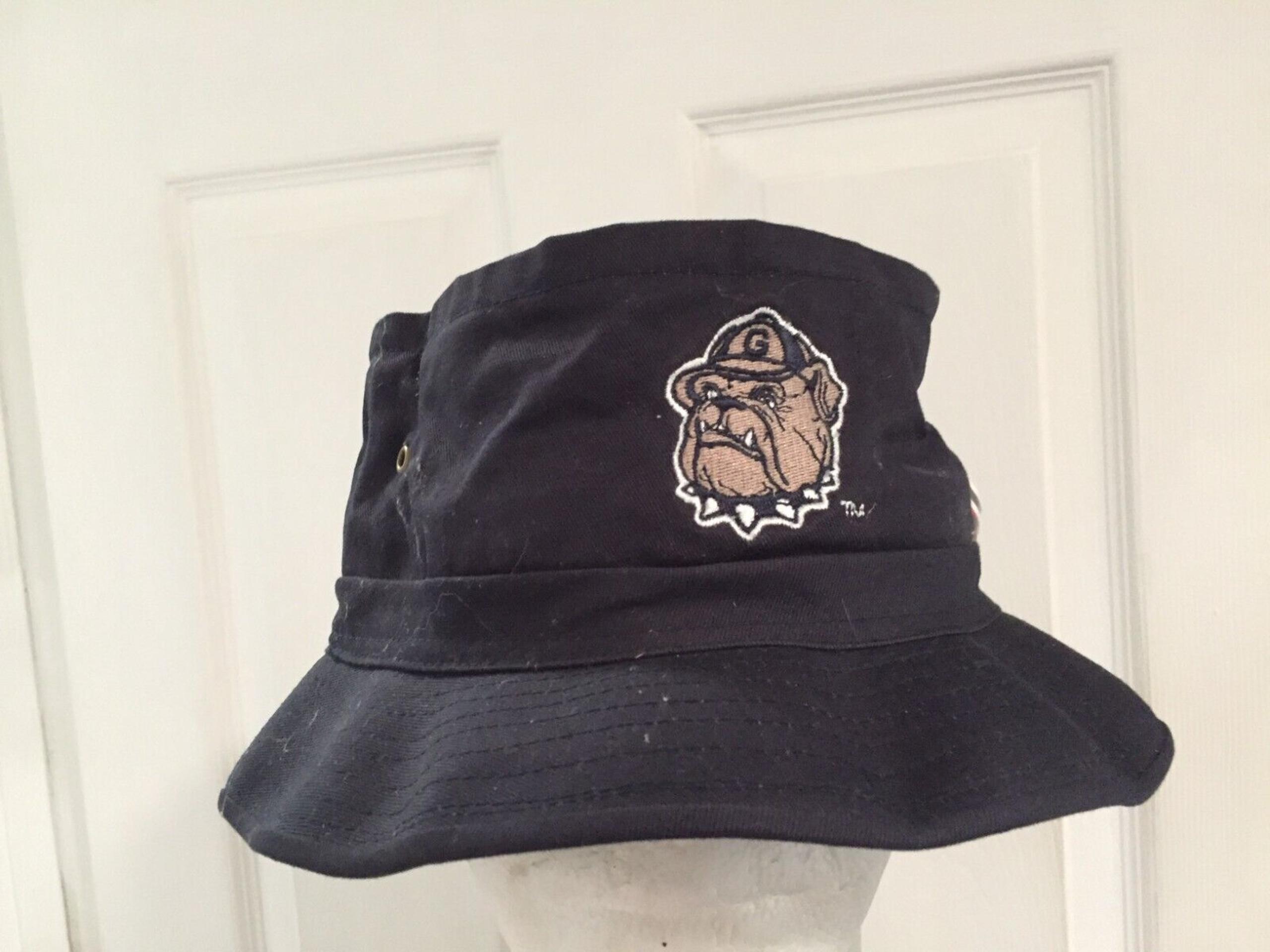 NOS Vintage Georgetown University Hoyas Bulldog Bucket Hat Colosseum Athletics