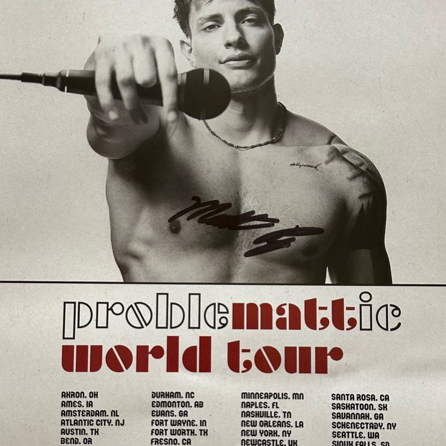Signed Matt Rife Problemattic World Tour Poster