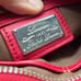 RED LEATHER LAUREN RALPH LAUREN STOCKBRIDGE CROSSBODY BAG