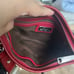 RED LEATHER LAUREN RALPH LAUREN STOCKBRIDGE CROSSBODY BAG