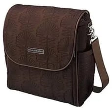 PETUNIA PICKLE BOTTOM Embossed Boxy Diaper Bag Backpack in Brown