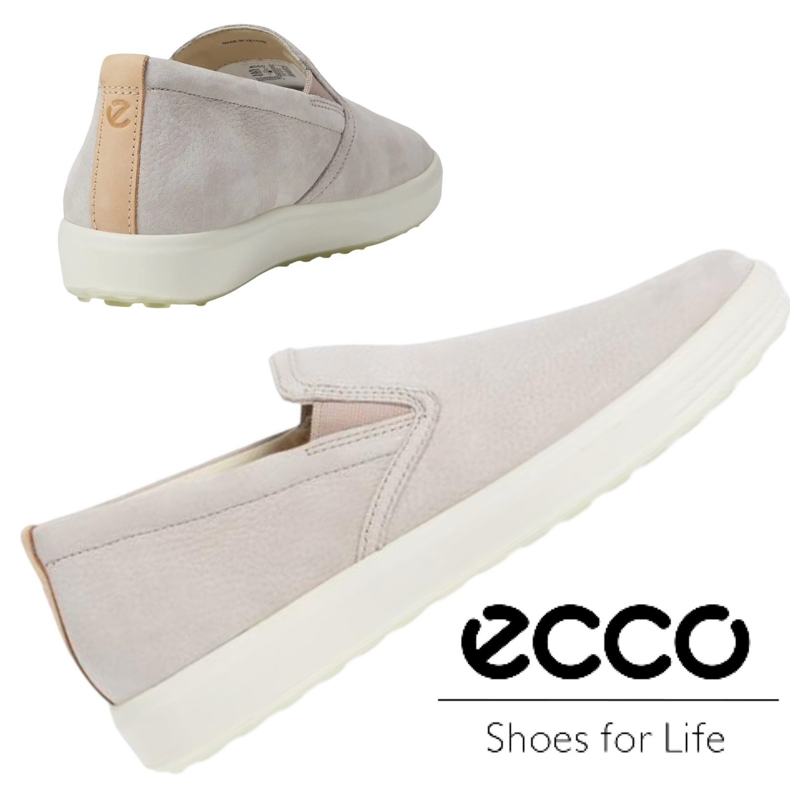 NWOB 175 ECCO Rose Grey Waterproof Slip-on