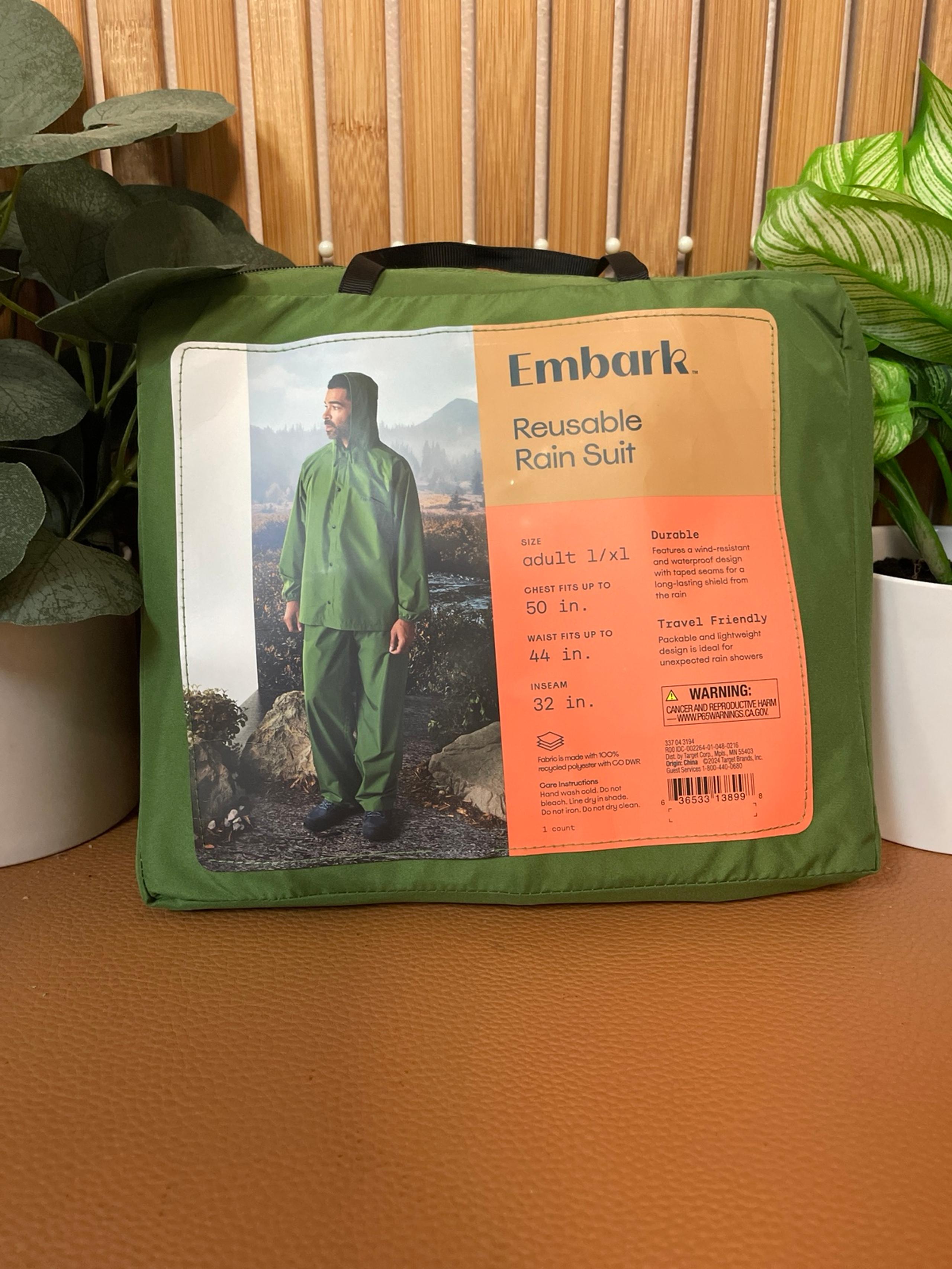 Reusable rain suit