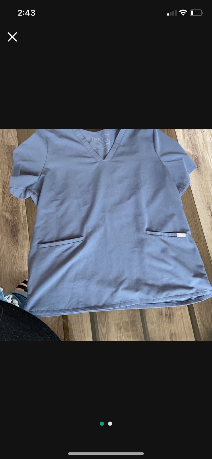 Figs grey scrub set
