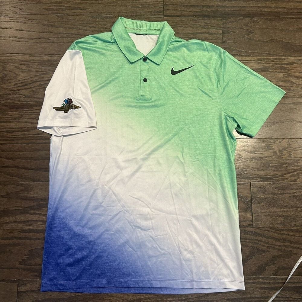 Nike TW Velocity Max Swing Knit Color Shift Indy 500 Polo Tiger Woods Size M