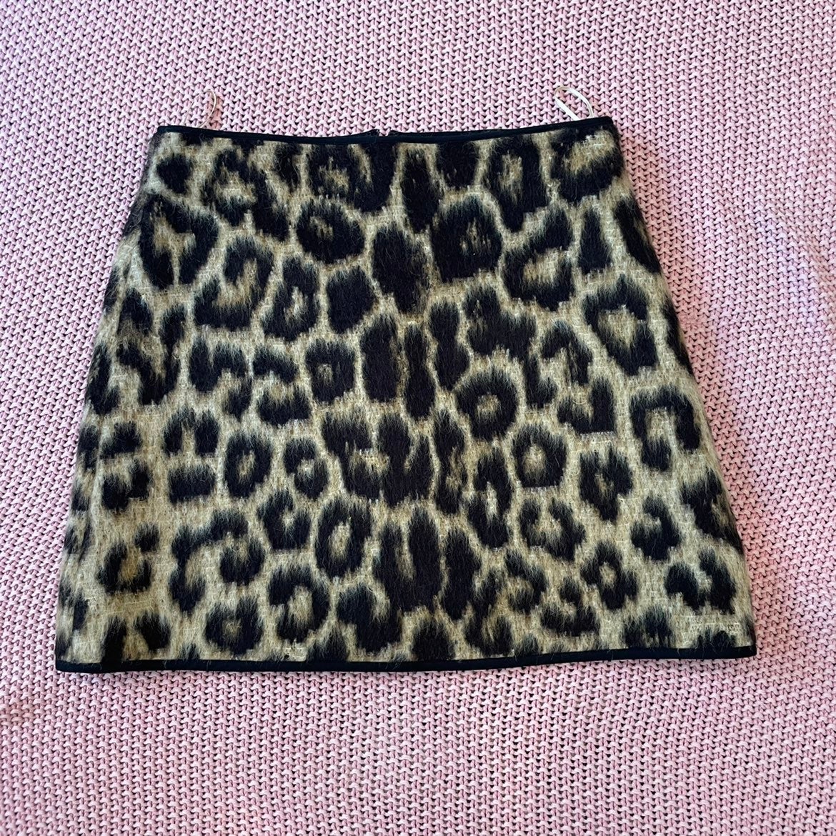 N°21 Virgin Wool & Alpaca Leopard-print Mini Skirt