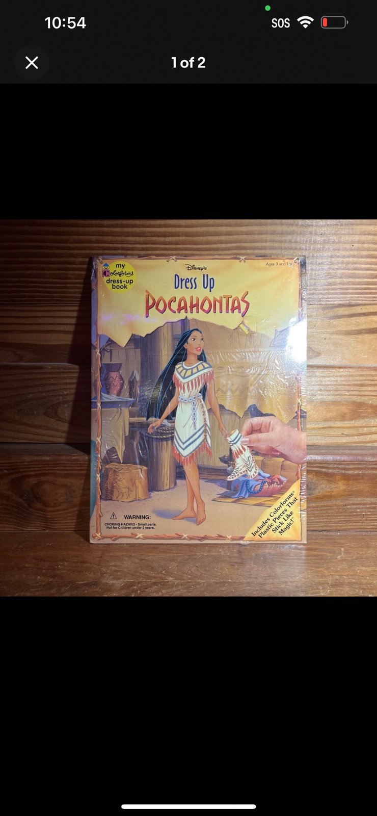 Disney's Dress Up Pocahontas by Colorforms Ages 3 and Up Sealed