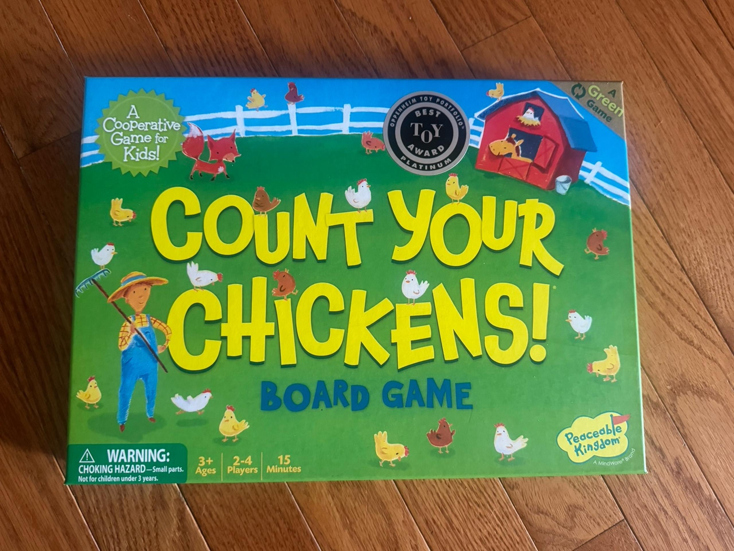 Peaceable Kingdom Count Your Chickens! Board Game