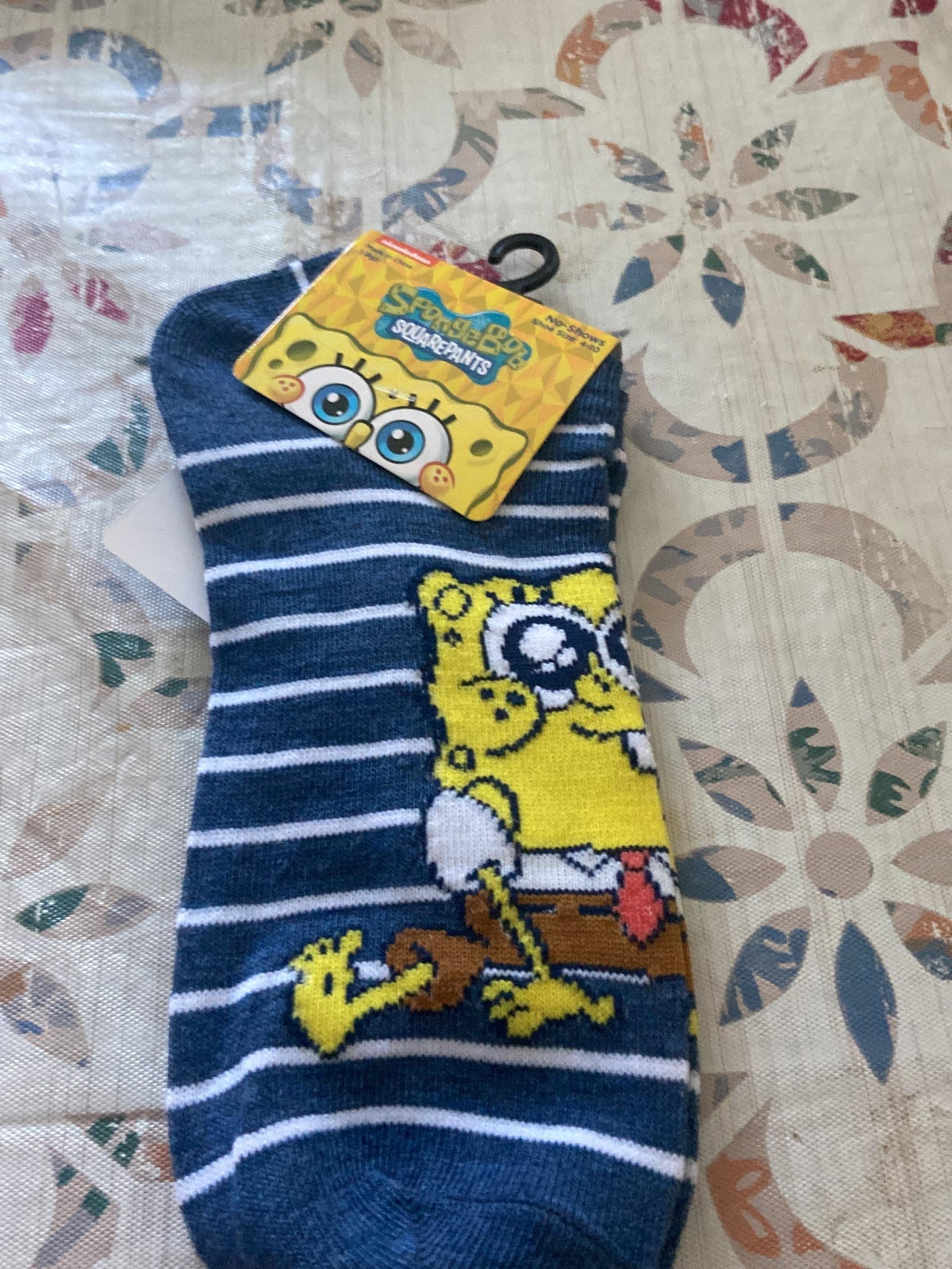 Nickelodeon SpongeBob Square Pants No Show Socks women’s size 4-10