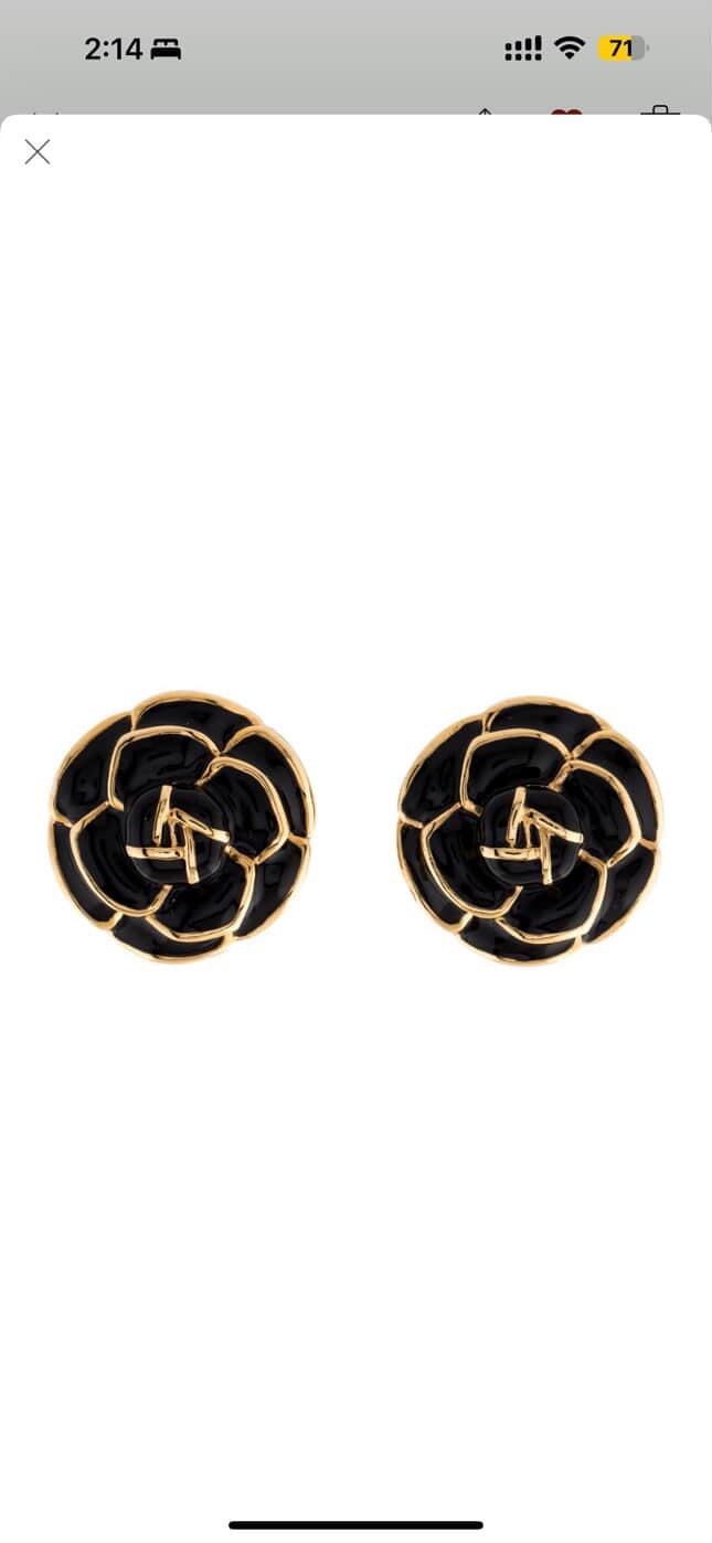 Gold Plated Cubic St. John vintage earrings