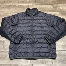 Eddie Bauer Blackish Gray Puffer Puffy Down Jacket Coat Men’s Size Large