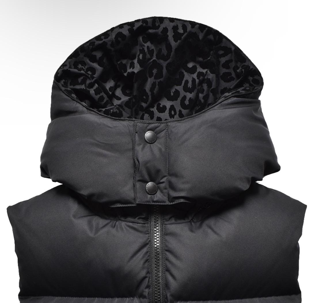 上品なブランド Reversible B.Leopard MINEDENIM Down Vest Vest ジャケット・アウター