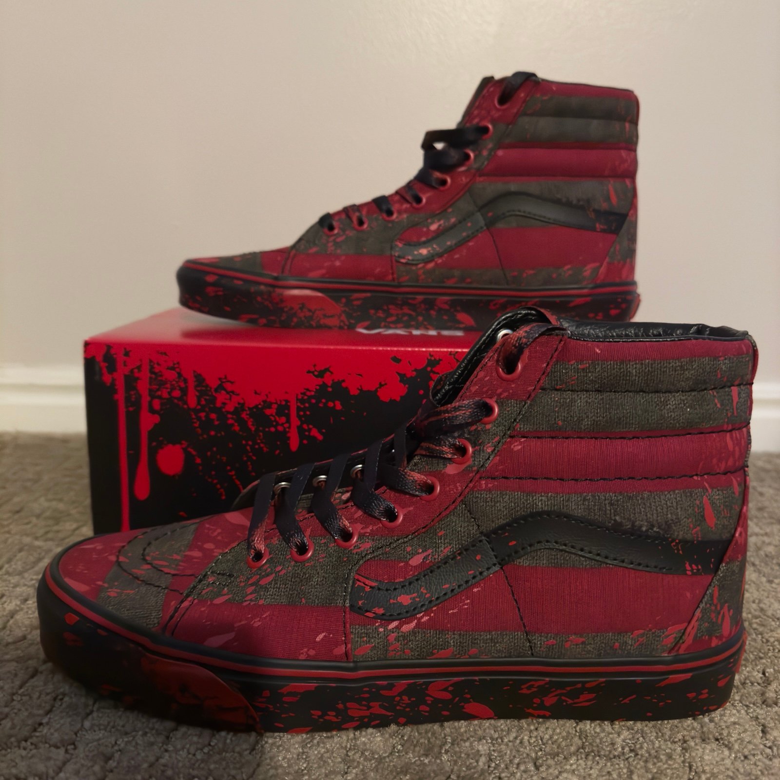 Vans Sk-8 Hi “Nightmare on Elm Street” Sz 11.5