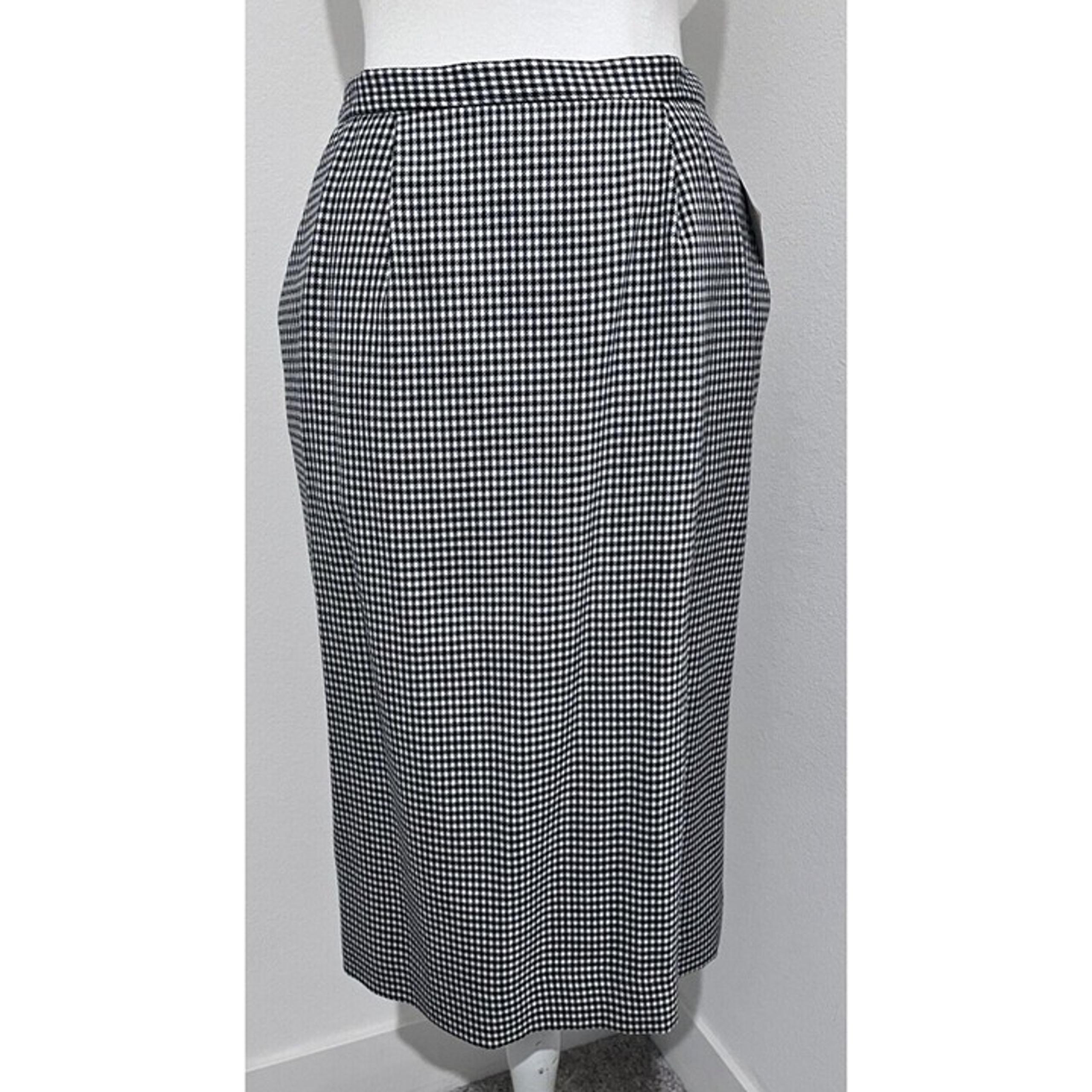 Pendleton Vintage NOS size 8 Houndstooth pencil skirt side pockets Academia New
