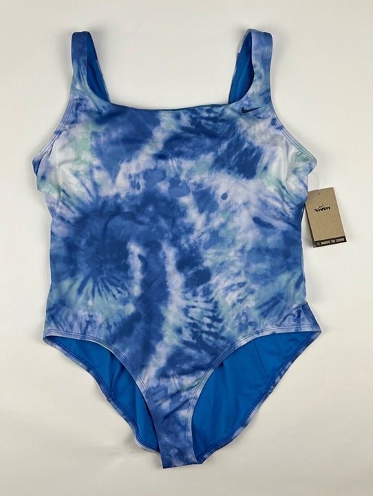 NEW! Nike Womens XXL Essential U-Back One-Piece Swimsuit in Pacific Blue NWT 92