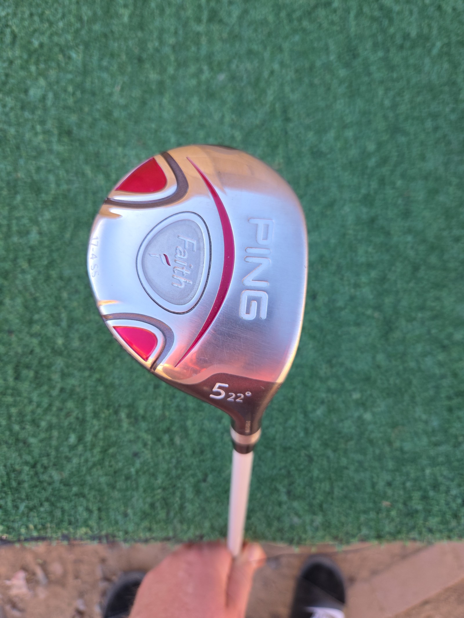 PING Faith 22° 5 Wood 42".   Right Handed.  Ladies Flex.  Brand New Grip.