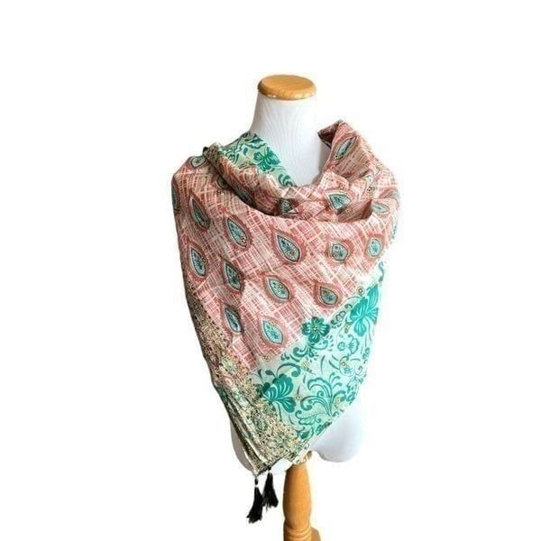 New in Package Salsa Nights Pure Tussar Silk Stole Scarf Wrap Shawl