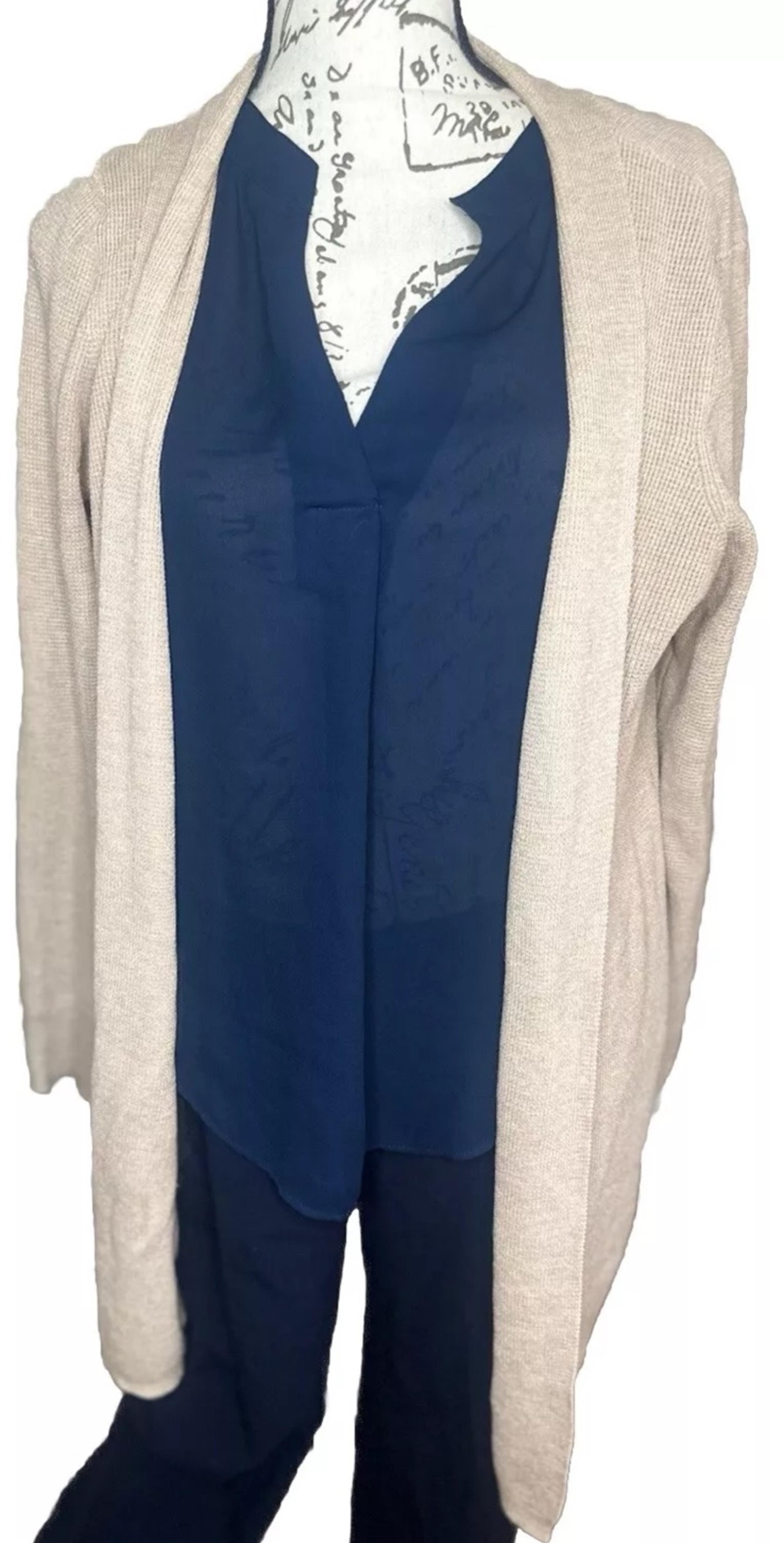Cyrus Women's Long Open Front Cardigan Sweater Size Medium Rayon Blend