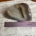 Heavy polished druzy agate