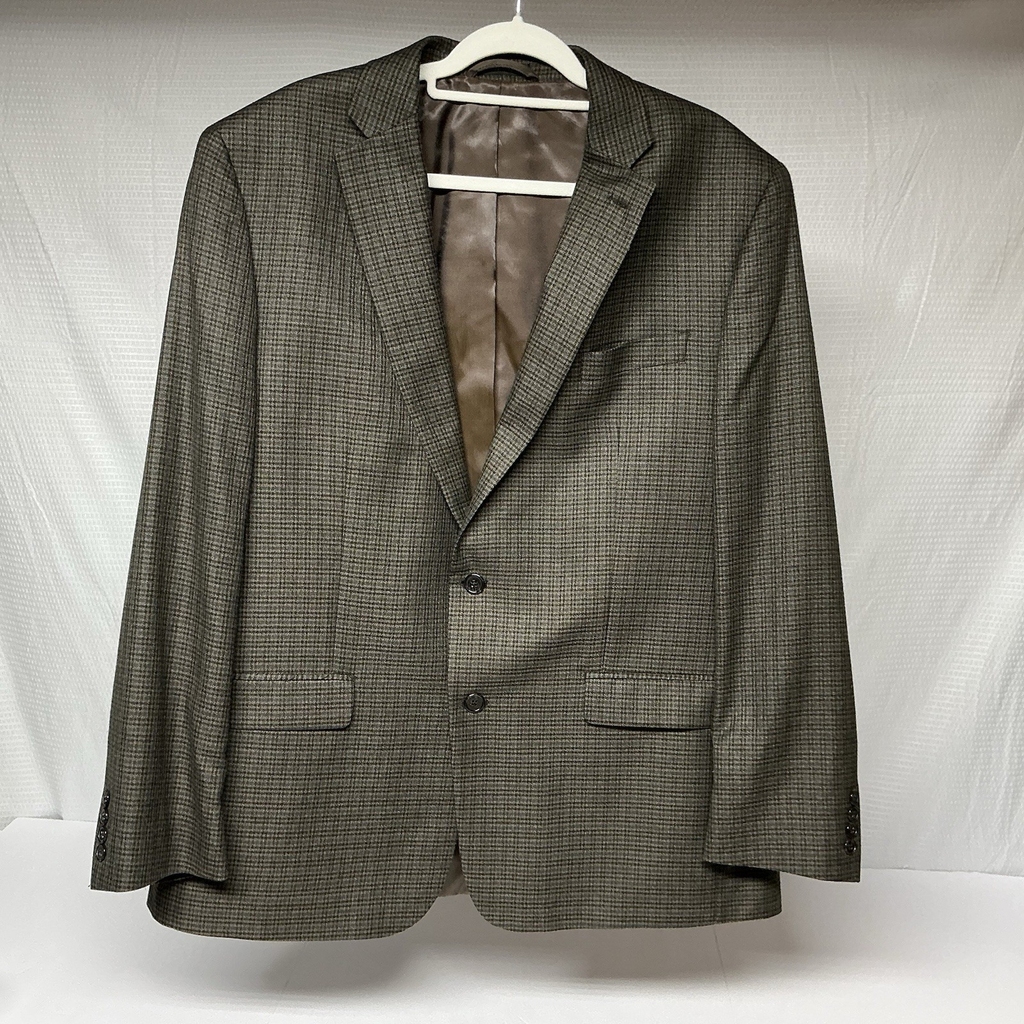 Ralph Lauren Blazer Sport Coat Jacket Mens 46L Brown Houndstooth
