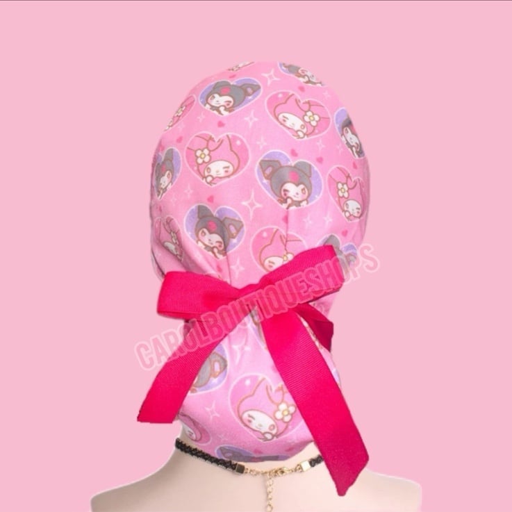 Ponytail scrub cap kuromi