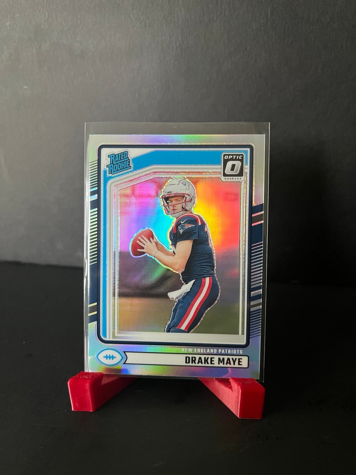 Drake Maye Optic Preview Holo Rated Rookie Card